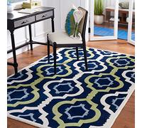 Safavieh Mykonos área de Tejido a Mano Alfombra, Azul Oscuro/Multicolor, 152 x 243 cm