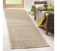 Safavieh Natural Fiber Collection NF114A Alfombra de área de Mimbre Natural y Beige (1,5 x 2,4 m), Natural/Beige, 2'6" x 10'