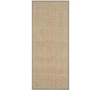 SAFAVIEH Natural Fiber Collection NF114A Alfombra de área de Mimbre Natural y Beige (1,5 x 2,4 m), Tela, Natural/Grey, 2'6" x 6'