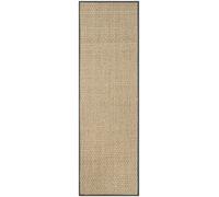 Safavieh Natural Fiber Collection NF114A Alfombra de área de Mimbre Natural y Beige (1,5 x 2,4 m), Yute, Natural/Dark Grey, 2'6" x 6'