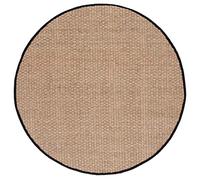 Safavieh Natural Fiber Collection NF114C - Alfombra Redonda de 6 pies, Color Negro