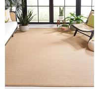 Safavieh Natural Fiber Collection NF141B - Alfombra de área de 8 x 10 pies, maíz y Lino, diseño de Borde de sisal, fácil Cuidado, Ideal para Zonas de Alto tránsito en Sala de Estar, Dormitorio