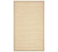 SAFAVIEH Natural Fiber Collection NF152A - Alfombra Decorativa de sisal con Borde, 2 pies 6 Pulgadas x 4 pies, Color Marfil/Beige
