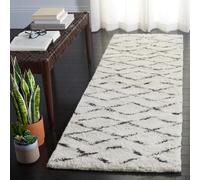 Safavieh Odessa - Alfombra Texturizada (68 x 243 cm, Mezcla de Lana de Nueva Zelanda), Color Blanco y marrón