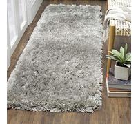 Safavieh psg800 a Paseo colección Vintage Area Rug, 10 'x 14', Color Beige Claro, Microfibra, Plateado, 2'3" x 8'