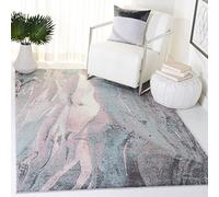 SAFAVIEH Resumen GLA126 - Alfombra Rectangular para Interiores (160 x 229 cm), Color Rosa y Azul