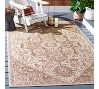 Safavieh Revere BHS138B-5 - Alfombra Multiusos para Interiores y Exteriores, de Polipropileno, Color Beige y Crema, 160 x 230 cm