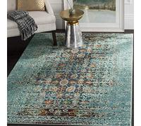 SAFAVIEH Safavirenz MNC208 - Alfombra Lavada, diseño contemporáneo, Tejido de Polipropileno, Polipropileno, Azul/Multicolor., 3' x 5'