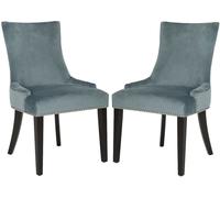 Safavieh Set de 2 sillas de comedor en madera de abedul azul