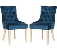 Safavieh Set de 2 sillas de comedor en madera de abedul azul marino