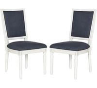 Safavieh Set de 2 sillas de comedor en madera de caucho azul marino