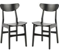 Safavieh Set de 2 sillas de comedor en madera negra