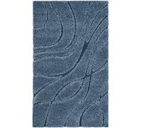 Safavieh Shag colección sg471 - 6065 luz Azul y Azul área Alfombra, 3 '3 "x 5' 3"