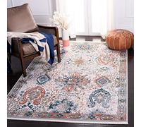 Safavieh Shivan Collection - Alfombra contemporánea para salón, Comedor, Dormitorio, Pelo Corto, Gris y Azul, 160 x 229 cm