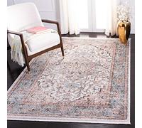 Safavieh Shivan Collection SHV703 - Alfombra Rectangular Tejida para Interiores, Color Gris y Azul, 160 x 229 cm, para salón, Dormitorio o Cualquier Espacio Interior