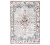 Safavieh Shivan Collection SHV773 - Alfombra Rectangular Tejida para Interiores, Color Gris y Rojo, 160 x 229 cm, para salón, Dormitorio o Cualquier Espacio Interior