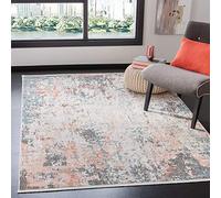 Safavieh Shivan Collection SHV775G - Alfombra de área de 5 pies 3 Pulgadas x 7 pies 6 Pulgadas, Marfil y Gris, diseño Abstracto Moderno, no desprende Pelusa, fácil Cuidado, Ideal para Zonas de Alto