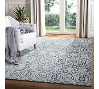 Safavieh Sofia Collection SOF381 - Alfombra Rectangular Tejida para Interiores, Color Azul y Beige, 122 x 170 cm, para salón, Dormitorio o Cualquier Espacio Interior