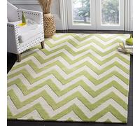 Safavieh "Stella Textura área Alfombra, luz Azul/Marfil, 76 x 243 x 1,6 cm PPPP, Lana, Green/Ivory, 152 X 243 cm