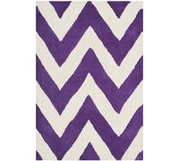 Safavieh "Stella Textura área Alfombra, luz Azul/Marfil, 76 x 243 x 1,6 cm PPPP, Lana, Purple/Ivory, 121 X 182 cm