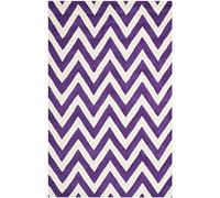 Safavieh "Stella Textura área Alfombra, luz Azul/Marfil, 76 x 243 x 1,6 cm PPPP, Lana, Purple/Ivory, 152 X 243 cm