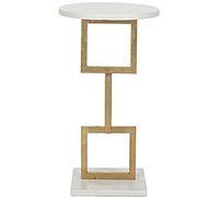 Safavieh Sumner - Mesa Decorativa, Metal, Parte Superior de mármol Dorado/Blanco