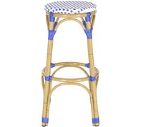 Safavieh Taburete de bar en mimbre de polietileno azul