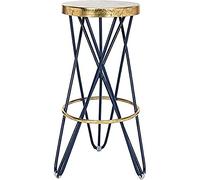Safavieh Taburete de Bar Jonatan, Metal, Azul Marino/Oro, 45 X 45 X 76.2 cm