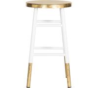 Safavieh Taburete de cocina en hierro blanco/dorado