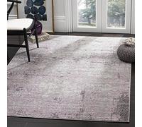 Safavieh Tapete Rectangular Tejido Abstracto Moderno para Interiores, colección Adirondack, ADR130, en Gris Claro/Morado, 91 x 152 cm para Sala de Estar, Dormitorio o Cualquier Espacio Interior