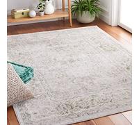 SAFAVIEH Tradicional Sala de Estar, Comedor, Dormitorio - Palma, Pila Baja, Beige/Verde, 122 X 183 cm