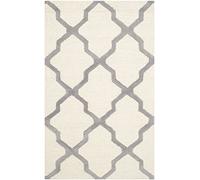 Safavieh Trellis Cambridge Collection CAM121 - Alfombra Rectangular (91 x 152 cm), Color Marfil y Plateado