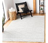Safavieh Tulum Collection - Alfombra Boho para salón, Comedor, Dormitorio, Pelo Corto, Gris Claro y Marfil, 160 x 229 cm