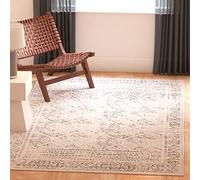 Safavieh Tulum Collection Alfombra Decorativa de 3 x 5 pies, Marfil y Gris, diseño marroquí, Bohemio y Desgastado, no desprende Pelusa, fácil Cuidado, Ideal para Zonas de Alto tránsito en Entrada,