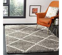 Safavieh "Twiggy Shag Alfombra, Gris/Marfil, 91 x 152 x 5.0 cm-p, Polipropileno, Gris y Marfil, 243 x 304 x 5.0 cm