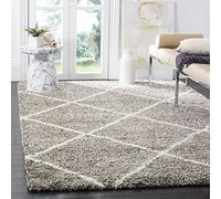Safavieh "Twiggy Shag Alfombra, Gris/Marfil, 91 x 152 x 5.0 cm-p, Polipropileno, Gris y Marfil, 91 x 152 x 5.0 cm