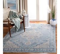 Safavieh Victoria Collection Victoria VIC902 - Alfombra Rectangular para Interiores (91 x 152 cm), Color Azul y Gris