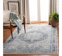 Safavieh Victoria Collection Victoria VIC933 - Alfombra Rectangular Tejida de inspiración Vintage, Color Azul y Gris, 122 x 183 cm, para salón, Dormitorio o Cualquier Espacio Interior