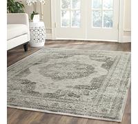 Safavieh Vintage Collection - Alfombra de área de 5 pies 3 Pulgadas x 7 pies 6 Pulgadas, Gris y Multicolor, diseño Oriental Tradicional de Viscosa Envejecida, Ideal para Zonas de Alto tráfico en Sala