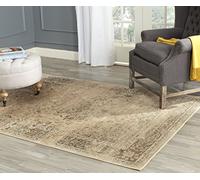 Safavieh Vintage Collection - Alfombra de área de 5'7.6 cm x 7'15.2 cm, Beige cálido, diseño de medallón Oriental Envejecido, de Viscosa, Ideal para Zonas de Alto tráfico en Sala de Estar, Dormitorio