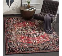 Safavieh Vintage Hamadan VTH215 - Alfombra Rectangular de Interior Trenzada, colección Persiano, Color Rojo, Multicolor, 160 x 229 cm