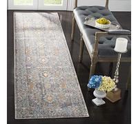 Safavieh Vintage Karine Alfombra Inspiré, poliéster, Gris/Multicolor, 68 x 243 x 0.63500000000000000 cm