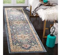 Safavieh Vintage Zona Alfombra, algodón, Azul, 2'3" x 8'