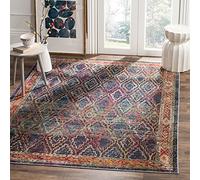 Safavieh Vintage Zona Alfombra, Polipropileno, Azul Marino, 4' x 6'