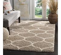 Safavieh "Zoey Shag Alfombra, Gris/Marfil, 91 x 152 x 5.0 cm-p, Polipropileno, Beige, Marfil, 5'1" x 7'6"