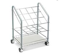 Safco 3090 - Carro para documentos enrollados, de varillas de acero, con 12 compartimentos, color plateado