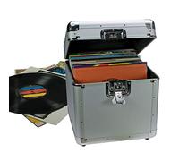 SAFE 221 - Maletín para discos de vinilo, sistema de almacenamiento, maletín de aluminio para hasta 100 discos. Dimensiones: 360 x 350 x 360 mm