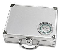 SAFE 306 Maleta de aluminio para 10 monedas de euro "Cuidado" | 120 monedas con cápsulas | 250 x 215 x 70 mm