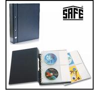 SAFE-486 Carpeta de Anillas Álbum Reunidor CD DVD Blue-Ray A4 Azul 10 Fundas