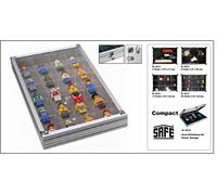 Alu-Sammelvitrine Compact mit 20 Fächern: 20 Fächer 3,6 x 4,9 cm